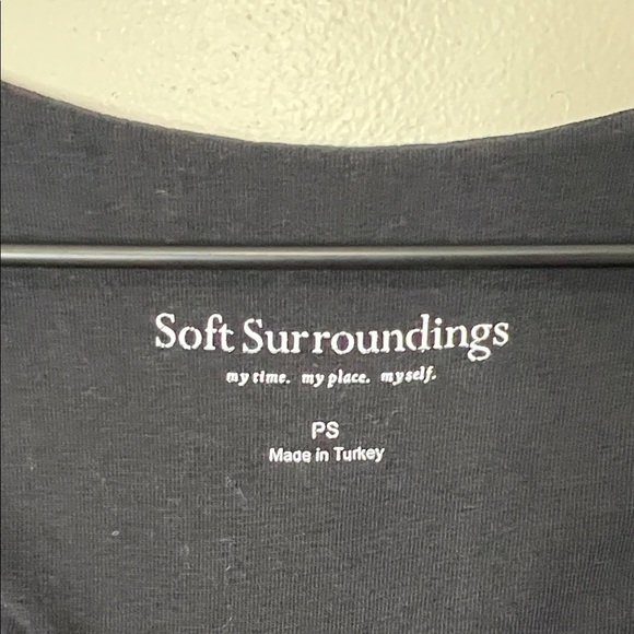 Soft Surrounding Black Women's 3/4 Sleeve  Dress PS - Picture 5 of 10